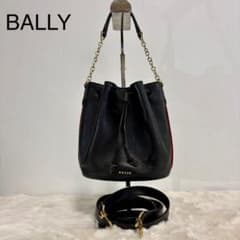 美品】BALLY バリー 巾着 ショルダーバッグ 2way トレスポ シボ革