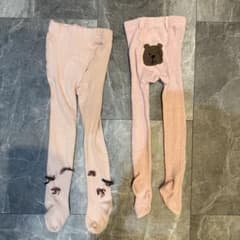 GAP アプレレクール キッズ タイツ くま リボン ギャップキッズ ピンク