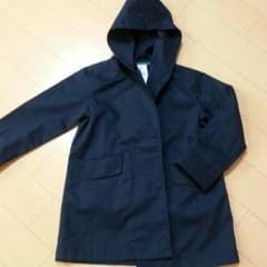 ri e様専用★新品！フード付トレンチコート(紺)のサムネイル