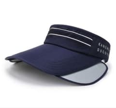 新品✨ サンバイザー ネイビー アウトドア テニス ゴルフ