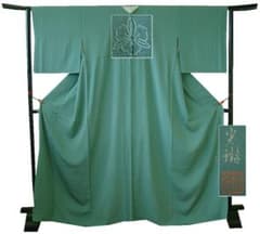 美品 LL寸 お茶事に最適 極上縮緬地 松尾光琳 色無地（正絹）未使用