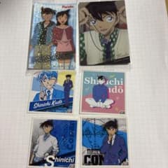 名探偵コナン 工藤新一 毛利蘭 グッズセット カード ステッカー 6点のサムネイル