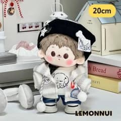 20cm ぬい服 着せ替え ゆるかわ 帽子 カジュアル 推し活 ぬい活-E119