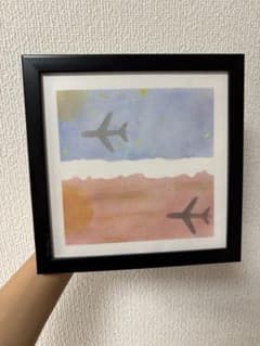 J*m様 飛行機 シルエット パステルアートのサムネイル