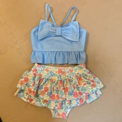 水着 女の子 セパレート 花柄 リボン 120のサムネイル