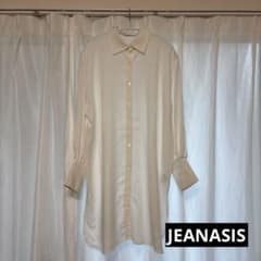 【JEANASIS】ホワイト 長袖シャツ Fサイズのサムネイル