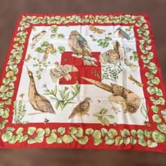 正規品Hermès Paris バンダナ スカーフ 鳥 植物柄 レッド 正規品Hermès Paris バンダナ スカーフ 鳥 植物柄 レッド - メルカリ