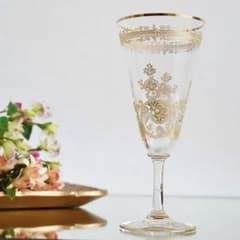 オールド バカラBACCARAT金彩ラファイエット シャンパンフルートグラス1脚 オールド バカラBACCARAT金彩ラファイエット シャンパンフルートグラス