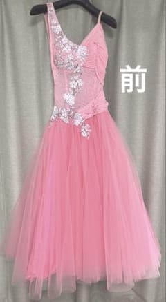 社交ダンス　競技・デモ用ピンクMサイズスタンダードドレス　gitane(USA) 社交ダンス 競技・デモ用ピンクMサイズスタンダードドレス gitane(USA
