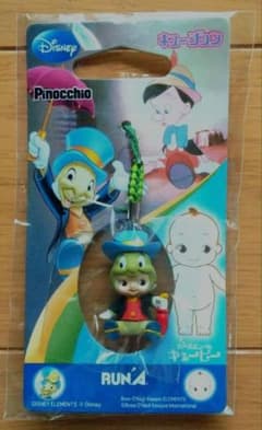 レア】キュージョン ジミニークリケット キューピー 根付けストラップ