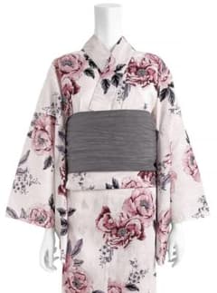 花柄 ピンク 浴衣 帯セットのサムネイル