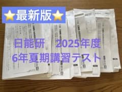 ☆書き込み消し済　2024年日能研　6年生テスト1年分☆ 最新）日能研6年 2024年9月 合格力実践テスト・育成テスト 難関
