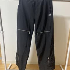 OY ジップデザイン ナイロンパンツ ブラック
