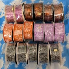 amifa オーガンジー　クモの巣柄　リボン25mm幅×1.2m　17個のサムネイル