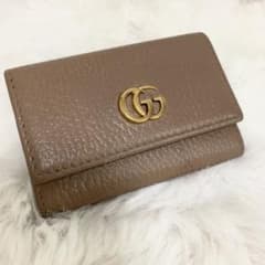 極美品】GUCCI グッチ キーケース 6連 GGマーモント 茶 ブラウン