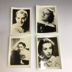 戦前1930年代 海外俳優・女優 ブロマイド4枚セットモノクロ クラシック