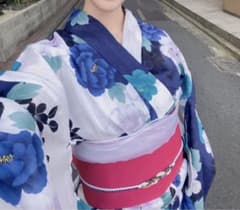 ERIKO様専用　下駄無し　浴衣•帯2点のサムネイル