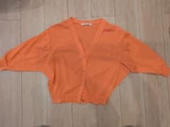 オレンジ カーディガン