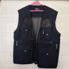 GREEN PARK フィッシングベスト ブラック XL