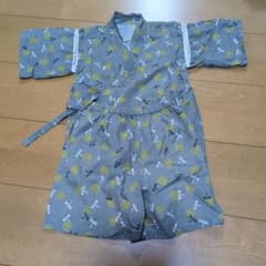 甚平 子供用 95-105cm トンボ柄 グレーのサムネイル