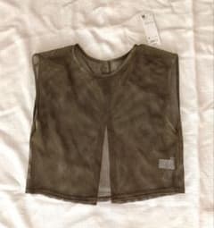 新品！GU メッシュT ノースリーブ オリーブ M