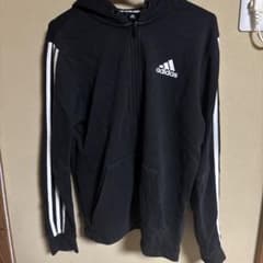 adidas ジップアップパーカー ブラックのサムネイル