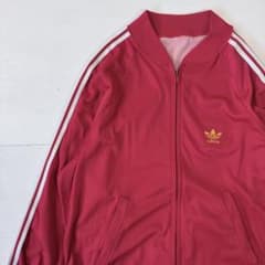アディダス　トラックジャケット　レッド　ジャージ　トレフォレイル　古着