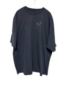 BALENCIAGA ダメージ加工 Tシャツ ブラックストーン装飾ロゴ刺繍 