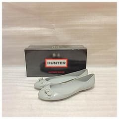HUNTER ハンター ベルト デザイン ラバー フラットシューズ