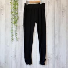 レギンス トレンカ 無地 L/XL 黒 ポリエステル ヨガ 防寒