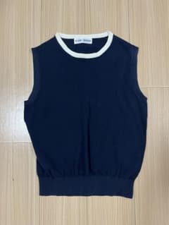 TINA:JOJUN ノースリーブ ニット ネイビー Mのサムネイル