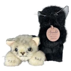 グレイスフル ネコ 黒猫とアメショー2匹セット キャット ぬいぐるみ