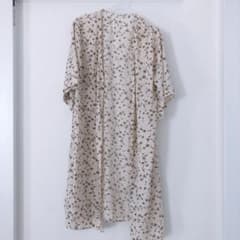 ロングカーディガン 花柄ガウン ワンピースのサムネイル