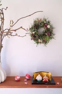 ころんっと春めく春花のspringwreath❁⃘*.゜ひな祭りリースのサムネイル