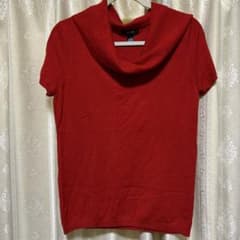 ALFANI レッド カシュクールニット Lのサムネイル