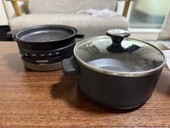 ハゴオギ (HAGOOGI) 電気鍋 1L 600W ひとり暮らし用 グリル鍋のサムネイル