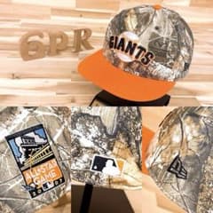 レア【ニューエラ×ジャイアンツ】迷彩カモ柄 キャップ カモフラ カーキ×オレンジ レア【ニューエラ×ジャイアンツ】迷彩カモ柄 キャップ カモフラ カーキ