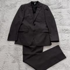 MAJI メンズスーツ セットアップ Y6 ブラック ストライプ ウール 極美