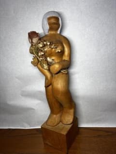 へんてこ 河童 木彫り 置物 高さ44cm カッパ 彫刻 オブジェ レトロ へんてこ 河童 木彫り 置物 高さ44cm カッパ 彫刻 オブジェ レトロ