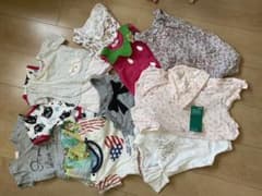 3着のみ専用！！！女の子　3ヶ月頃〜お座り　ロンパース  10着のサムネイル