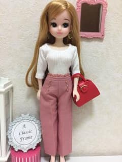 リカちゃん ウエストフリルワイドパンツ モーブピンク 単品のサムネイル