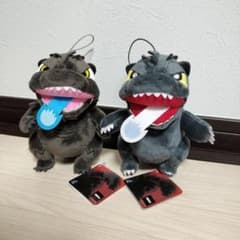 GODZILLA　デフォルメぬいぐるみマスコット(熱線放射)　ゴジラ　2種セット
