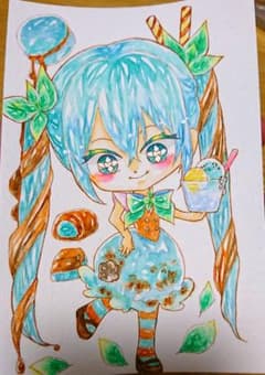 手描きイラスト☆チョコレートミントのサムネイル