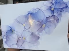 アルコールインクアート　花のサムネイル