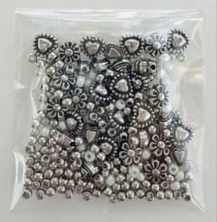 ハンドメイド ハート フラワー メタルビーズ アソートセットのサムネイル