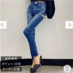 M/W SIDE RIPPEDスキニーデニムパンツのサムネイル