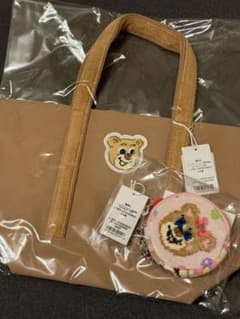 フェイラー オールドテディ ワッペントートバッグ ベージュ ハッピー