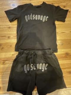 godsavage ショートパンツ セットアップ ブラック M - メルカリ