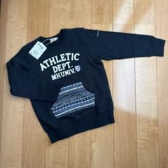 ☆ミキハウス☆トレーナー☆120ノルディック柄ポケット☆ブラック黒