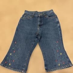 ラングラー 140 デニム ハーフパンツ 星刺繍 キッズ レトロのサムネイル
